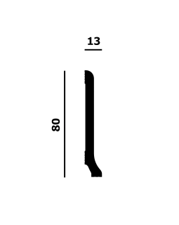 Плинтус P223 Перфект Плюс XPS Полимер 2000*80*13 мм-foto3