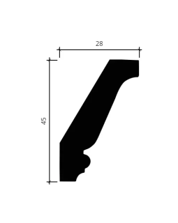 Карниз Европласт 1.50.159 гибкий Пенополиуретан 2000*44*28 мм-foto2