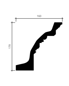Карниз Европласт 1.50.153 Пенополиуретан 2000*170*159 мм-foto4