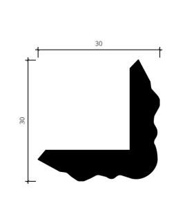 Карниз Европласт 1.50.295 гибкий Пенополиуретан 2000*30*30 мм-foto2