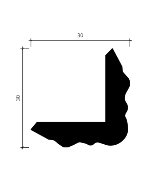 Карниз Европласт 1.50.295 гибкий Пенополиуретан 2000*30*30 мм-foto2