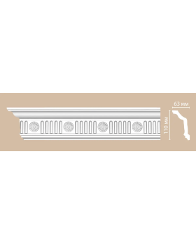 Потолочный плинтус с орнаментом Decomaster DT88152 (110*63*2400)