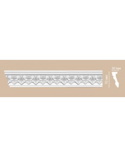 Потолочный плинтус с орнаментом Decomaster 95214 (70*30*2400)