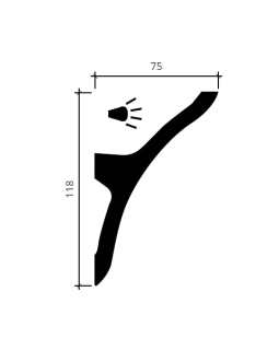 Карниз Европласт 1.50.623 гибкий Пенополиуретан 2000*119*75 мм-foto2