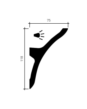 Карниз Европласт 1.50.623 гибкий Пенополиуретан 2000*119*75 мм-foto2