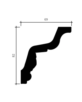 Карниз Европласт 1.50.278 гибкий Пенополиуретан 2000*82*68 мм-foto2