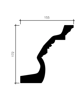 Карниз Европласт 1.50.152 Пенополиуретан 2000*172*155 мм-foto4