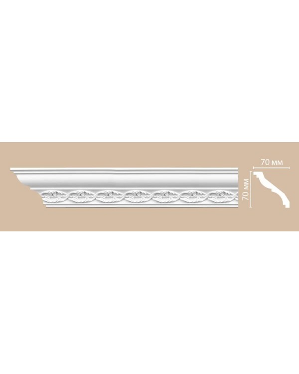 Потолочный плинтус с орнаментом Decomaster 95615 (70*70*2400)