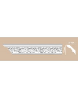Потолочный плинтус с орнаментом Decomaster 95775 (70*70*2400)