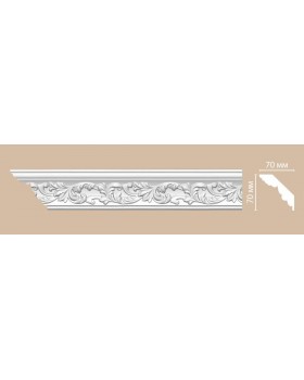 Потолочный плинтус с орнаментом Decomaster 95775 (70*70*2400)