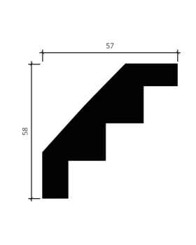 Карниз Европласт 1.50.140 гибкий Пенополиуретан 2000*56*56 мм-foto2