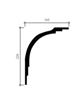 Карниз Европласт 1.50.271 гибкий Пенополиуретан 2000*226*165 мм-foto2