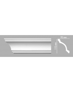 Плинтус потолочный гладкий Decomaster 96270(115х95х2400мм)