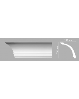 Плинтус потолочный гладкий Decomaster 96273 (155х148х2400мм)