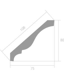 Карниз Ultrawood CR 0001 ЛДФ 2000-2440*80*75 мм-foto6