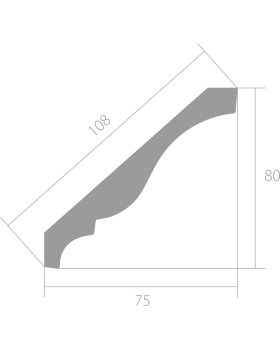 Карниз Ultrawood CR 0001 ЛДФ 2000-2440*80*75 мм-foto6