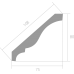 Карниз Ultrawood CR 0001 ЛДФ 2000-2440*80*75 мм