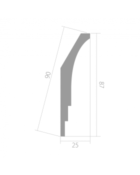 Карниз Ultrawood CR 0026 ЛДФ, CR 0026 W Дерево 2000-2440*87*25 мм-foto5