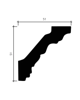 Карниз Европласт 1.50.187 гибкий Пенополиуретан 2000*52*50 мм-foto2