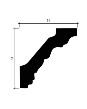 Карниз Европласт 1.50.187 гибкий Пенополиуретан 2000*52*50 мм-foto2
