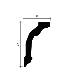 Карниз Европласт 1.50.182 гибкий Пенополиуретан 2000*69*41 мм-foto2
