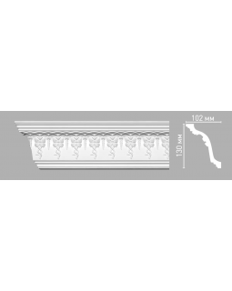 Плинтус потолочный с орнаментом Decomaster 95698 (130х102х2400мм)