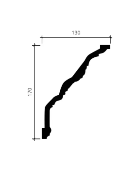 Карниз Европласт 1.50.201 Пенополиуретан 2000*171*130 мм-foto4