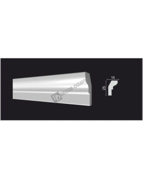 Карниз Decor Dizayn DD34 Полистирол 2000*25*15 мм