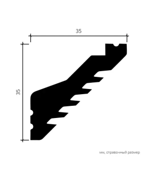 Карниз Европласт 6.50.711 Композит 2000*35*35 мм-foto7
