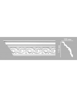 Плинтус потолочный с орнаментом Decomaster 95831 (100х88х2400мм)