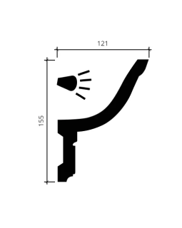 Карниз Европласт 1.50.210 гибкий Пенополиуретан 2000*156*121 мм-foto2
