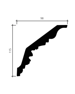 Карниз Европласт 1.50.185 Пенополиуретан 2000*115*98 мм-foto4