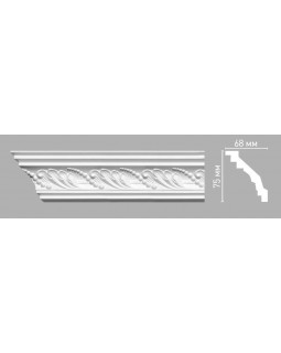 Плинтус потолочный с орнаментом Decomaster 95021/45 (75х68х2400мм)