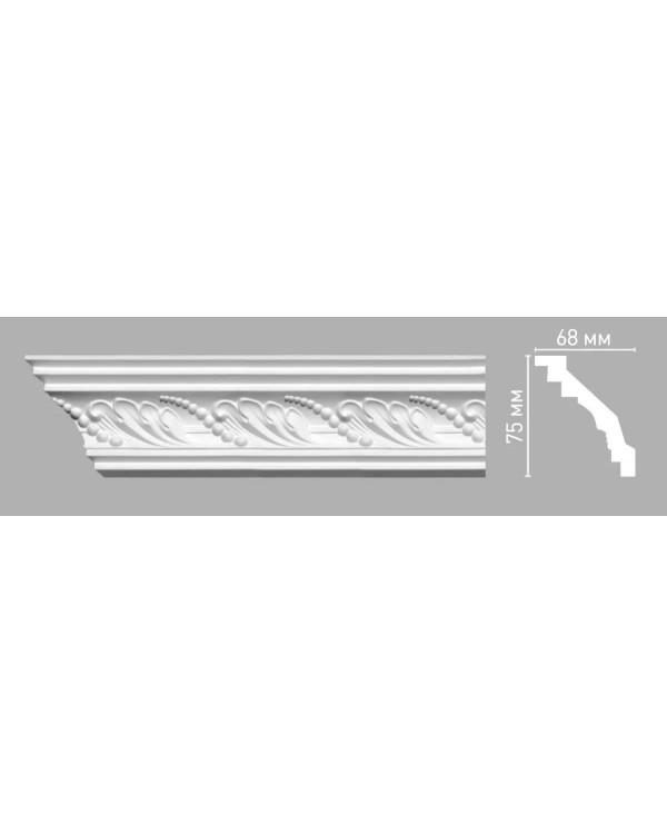 Плинтус потолочный с орнаментом Decomaster 95021/45 (75х68х2400мм)