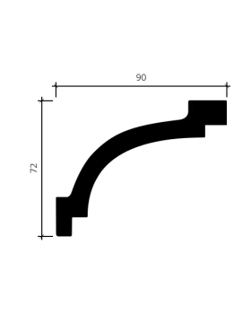 Карниз Европласт 1.50.106 гибкий Пенополиуретан 2000*71*90 мм-foto2