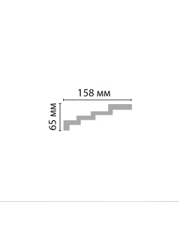 Потолочный плинтус гладкий Decomaster DP 375 (65*158*2400)-foto2