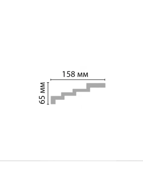 Потолочный плинтус гладкий Decomaster DP 375 (65*158*2400)-foto2