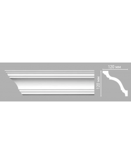 Плинтус потолочный гладкий Decomaster 96670 (120х120х2400мм)