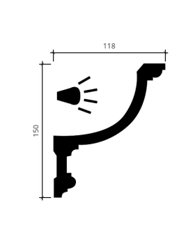Карниз Европласт 1.50.209 Пенополиуретан 2000*152*117 мм-foto4