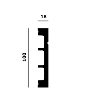 Многофункциональный профиль P203 Перфект Плюс XPS Полимер 2000*100*18 мм-foto2