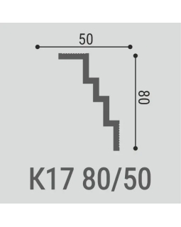 Карниз Bello Deco К17 XPS Полимер 2000*80*50 мм-foto2
