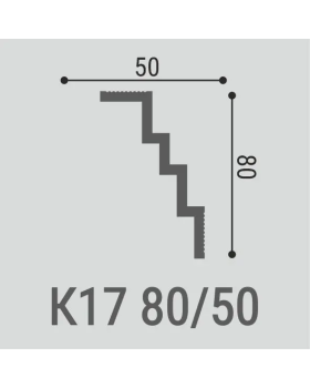 Карниз Bello Deco К17 XPS Полимер 2000*80*50 мм-foto2