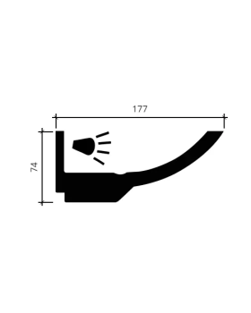 Карниз Европласт 1.50.211 Пенополиуретан 2000*72*176 мм-foto3
