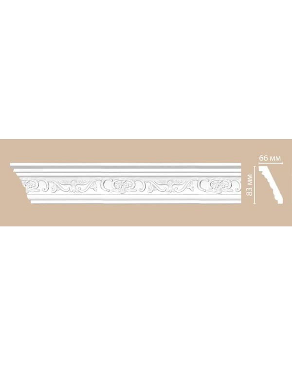 Потолочный плинтус с орнаментом Decomaster 95036 гибкий (83*66*2400)
