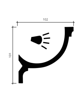 Карниз Европласт 1.50.261 гибкий Пенополиуретан 2000*100*103 мм-foto2