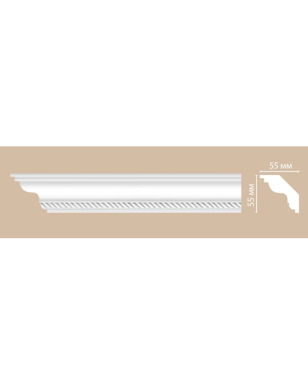 Потолочный плинтус с орнаментом Decomaster DT 138 (55*55*2400)