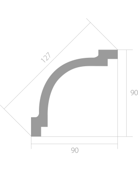 Карниз Ultrawood CR 2390, CR 2390 i ЛДФ 2000-2440*90*90 мм-foto6