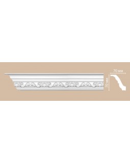 Потолочный плинтус с орнаментом Decomaster 95843 (70*70*2400)