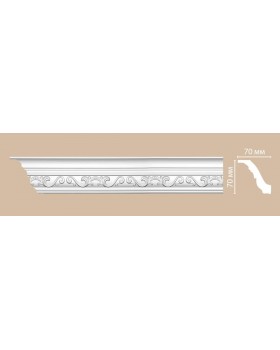 Потолочный плинтус с орнаментом Decomaster 95843 (70*70*2400)