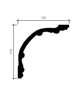 Карниз Европласт 1.50.167 Пенополиуретан 2000*119*120 мм-foto3